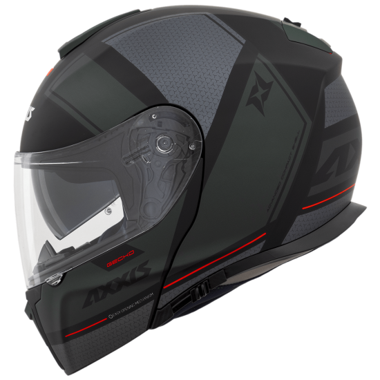 CAPACETE AXXIS ARTICULADO GECKO SV -BOBS A6 GREEN MATTE